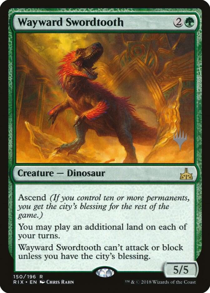 Wayward Swordtooth (150) [Core Set 2020 Promos]