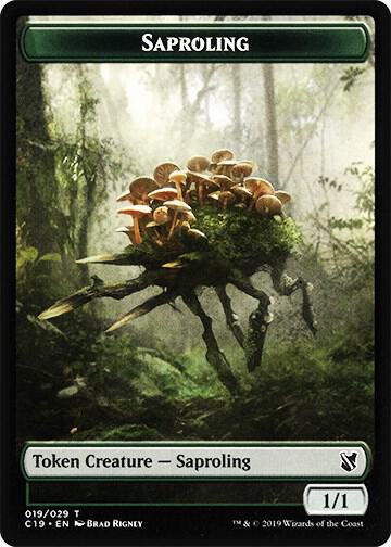 Saproling // Manifest Double-Sided Token (19 // 28) [Commander 2019]