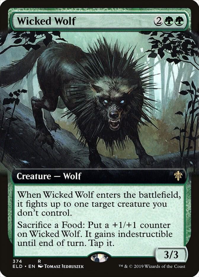 Wicked Wolf (Extended Art) (374) [Throne of Eldraine] [Extended Art]