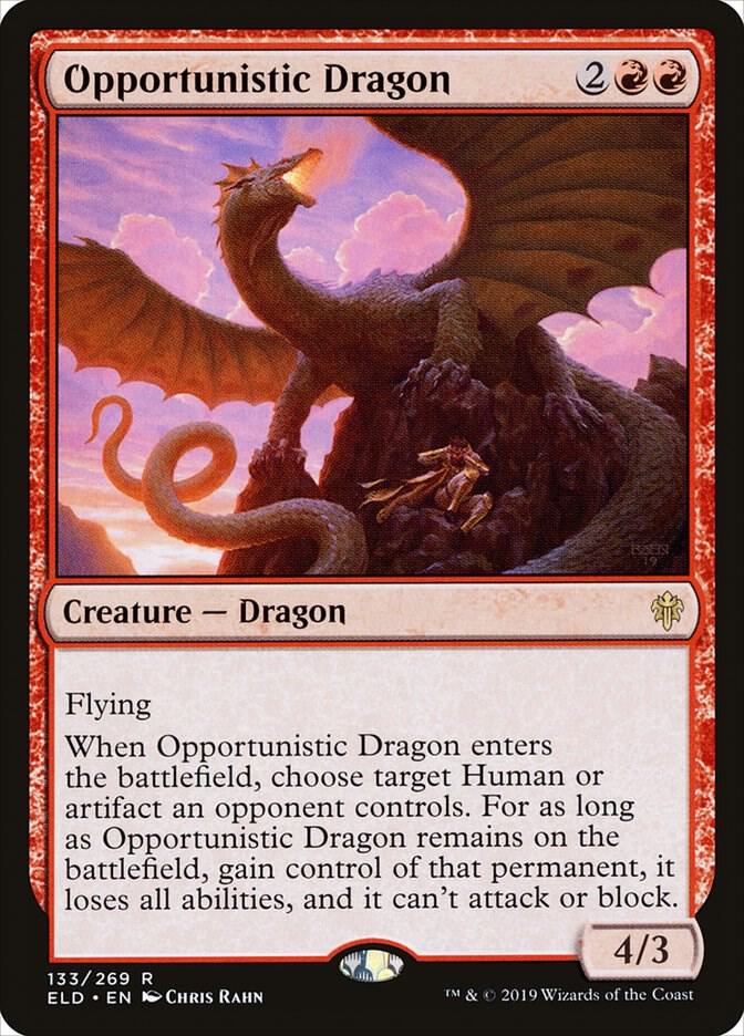 Opportunistic Dragon (133) [Throne of Eldraine]