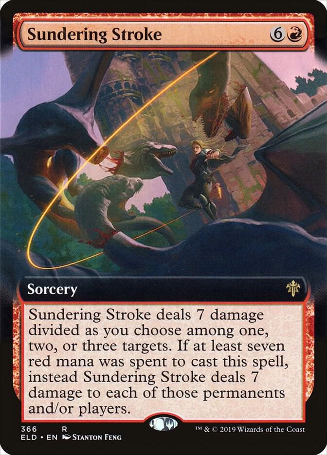 Sundering Stroke (Extended Art) (366) [Throne of Eldraine] [Extended Art]