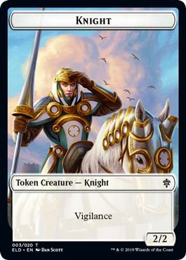 Knight Token (3) [Throne of Eldraine]