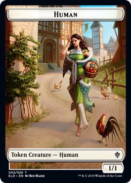 Human Token (2) [Throne of Eldraine]