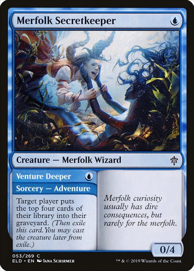 Merfolk Secretkeeper (53) [Throne of Eldraine]