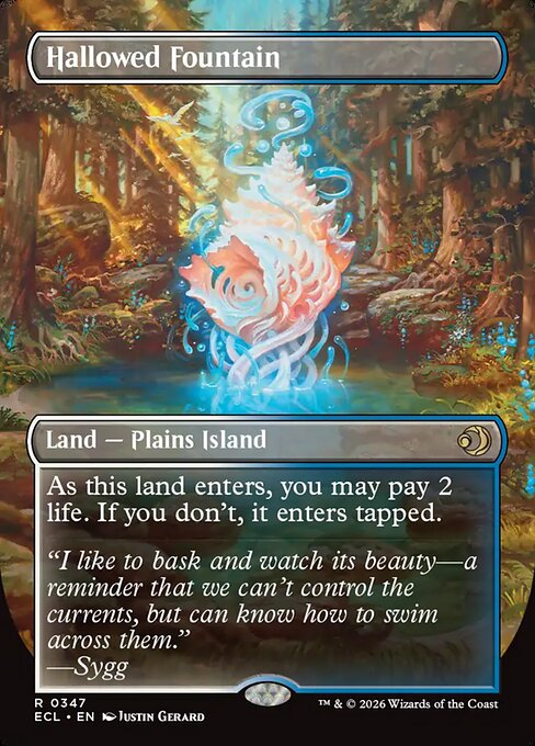 Hallowed Fountain (Borderless) (347) [Lorwyn Eclipsed] Reverse