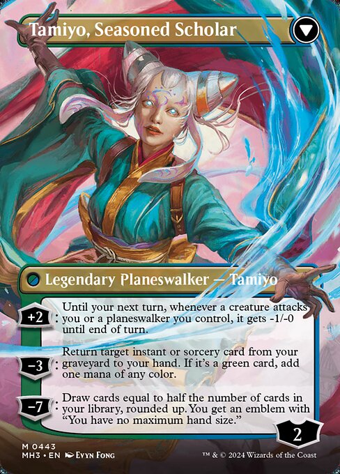 Tamiyo, Inquisitive Student (Borderless) (443) [Modern Horizons 3] Reverse