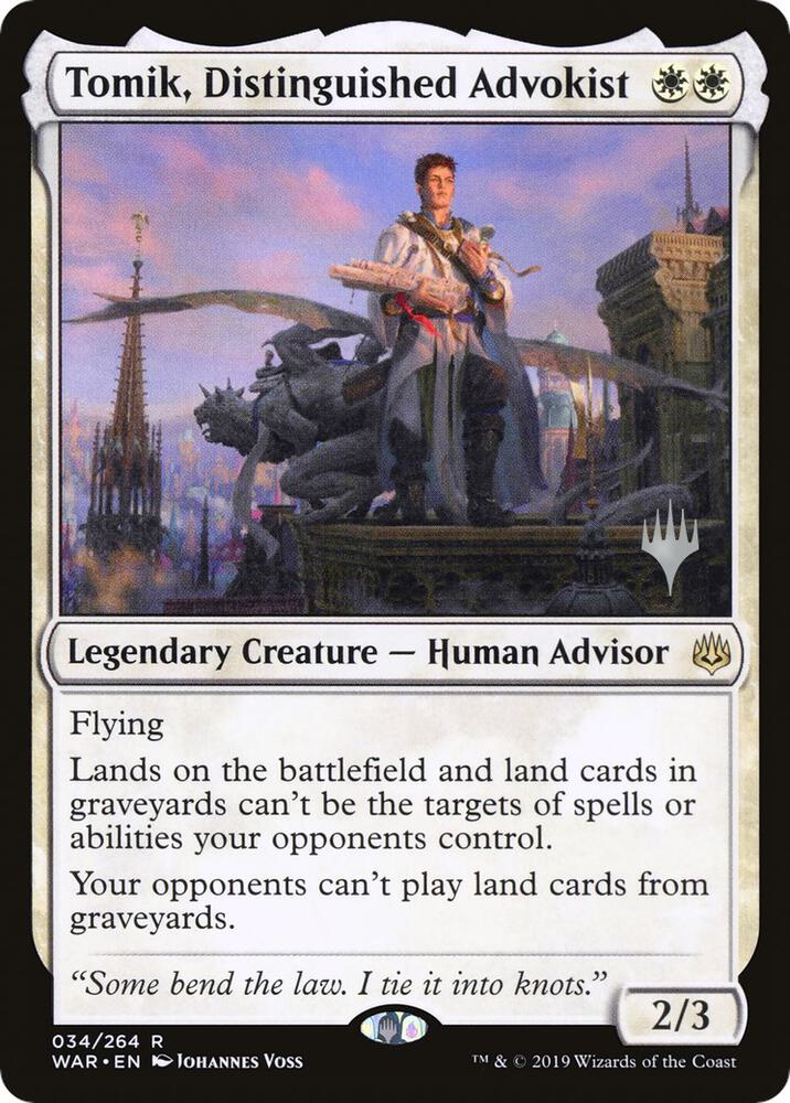 Tomik, Distinguished Advokist (34) [Throne of Eldraine Promos]