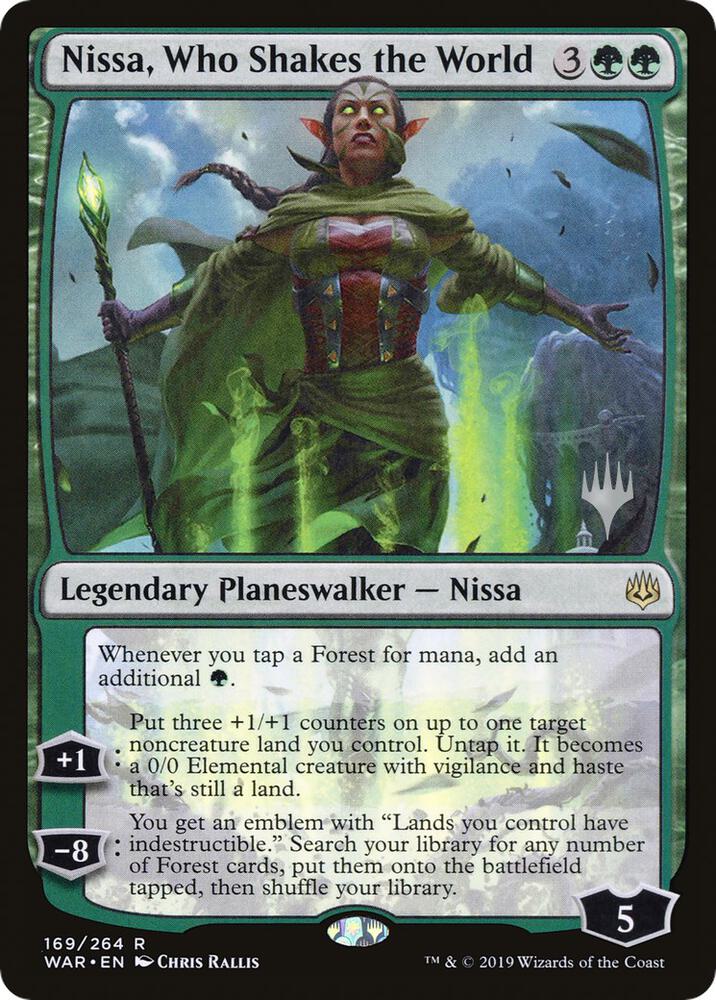Nissa, Who Shakes the World (169) [Throne of Eldraine Promos]
