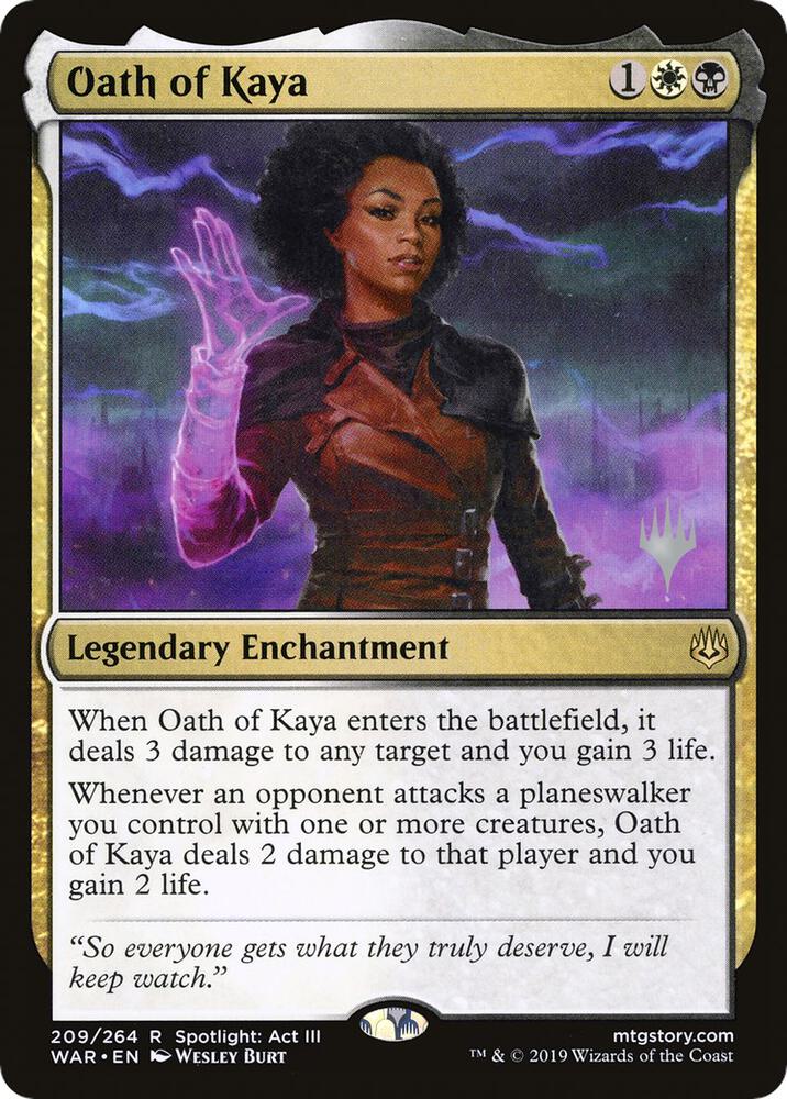 Oath of Kaya (209) [Throne of Eldraine Promos]