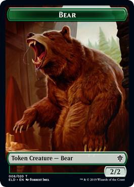 Bear // Food (016) Double-Sided Token (8 // 16) [Throne of Eldraine]