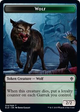 Wolf // Food (018) Double-Sided Token (14 // 18) [Throne of Eldraine]