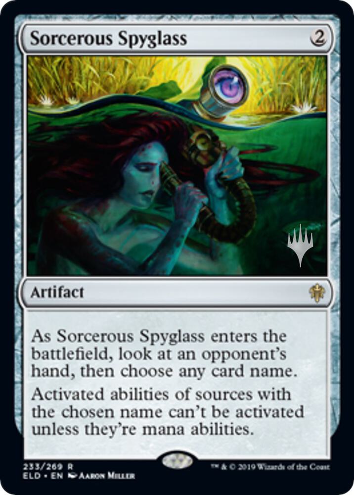 Sorcerous Spyglass (233) [Throne of Eldraine Promos]