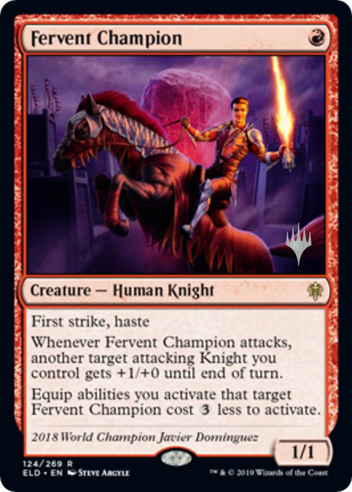 Fervent Champion (124) [Throne of Eldraine Promos]