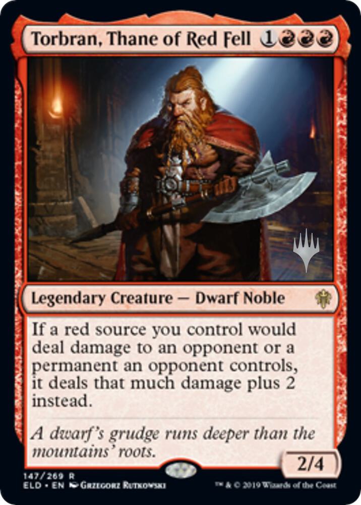Torbran, Thane of Red Fell (147) [Throne of Eldraine Promos]
