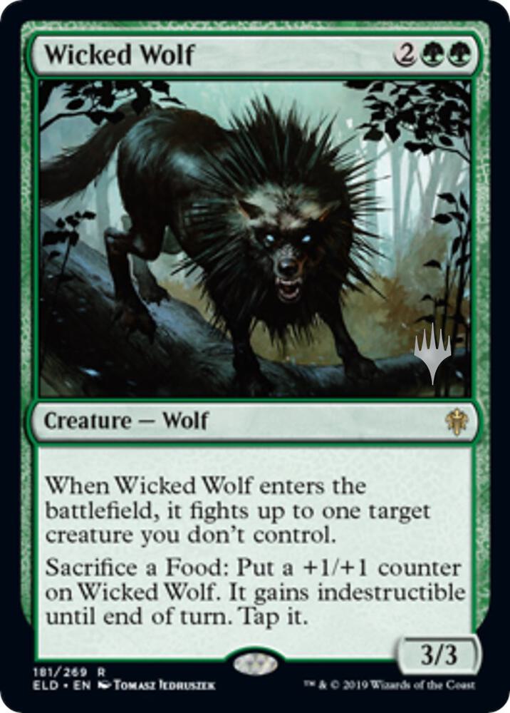 Wicked Wolf (181) [Throne of Eldraine Promos]