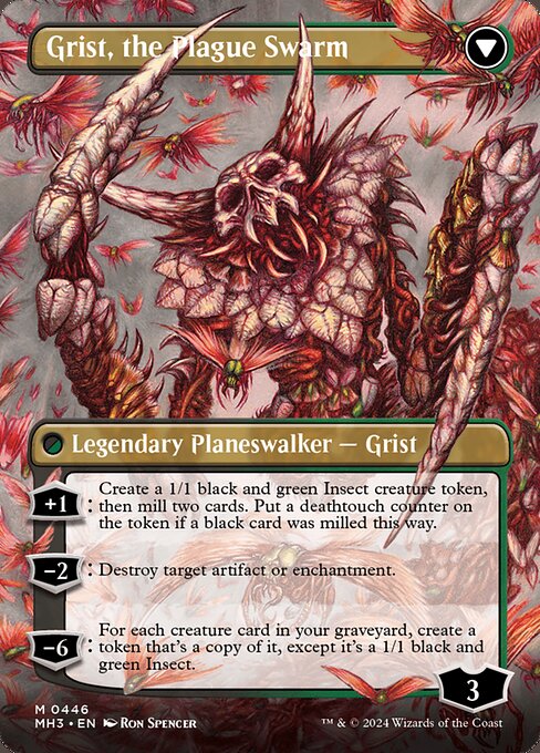 Grist, Voracious Larva (Borderless) (446) [Modern Horizons 3] Reverse
