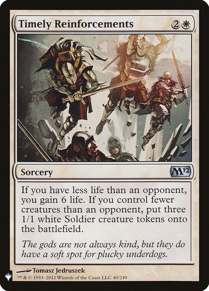 Timely Reinforcements (40) [The List]