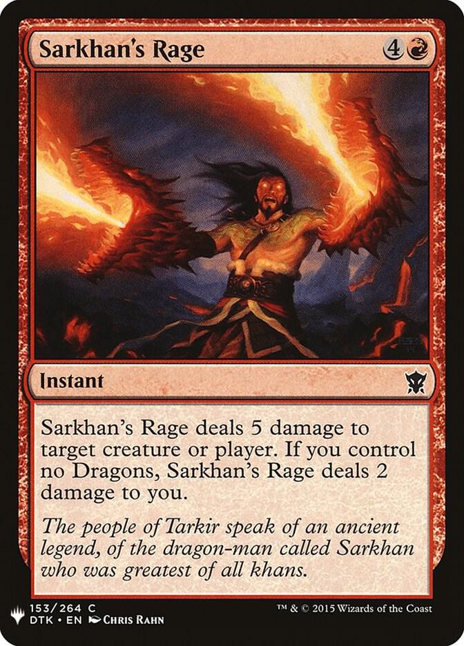 Sarkhan's Rage (153) [The List]