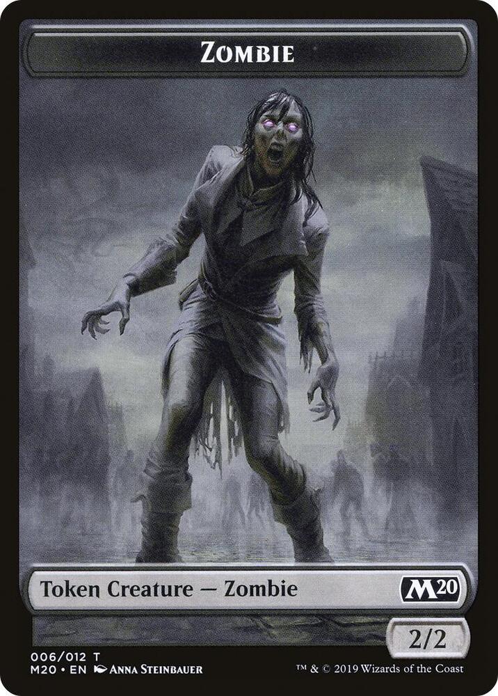 Zombie // Wolf Double-Sided Token (6 // 8) [Game Night 2019]