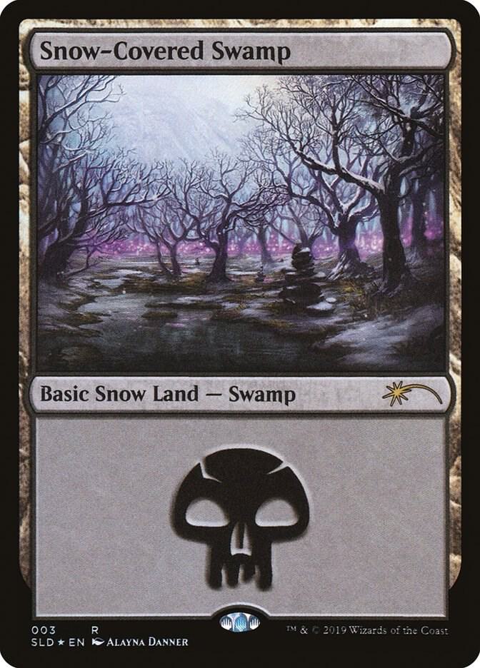 Snow-Covered Swamp (3) [Secret Lair Drop]