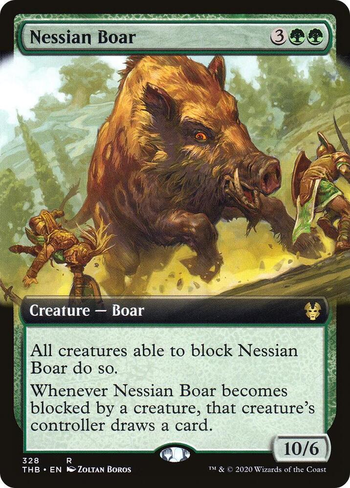 Nessian Boar (Extended Art) (328) [Theros Beyond Death] [Extended Art]