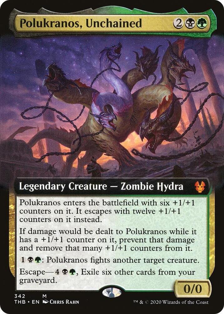 Polukranos, Unchained (Extended Art) (342) [Theros Beyond Death] [Extended Art]