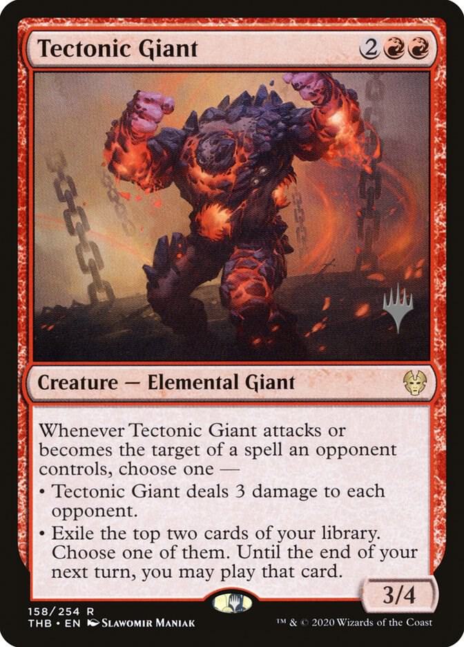 Tectonic Giant (158) [Theros Beyond Death Promos]