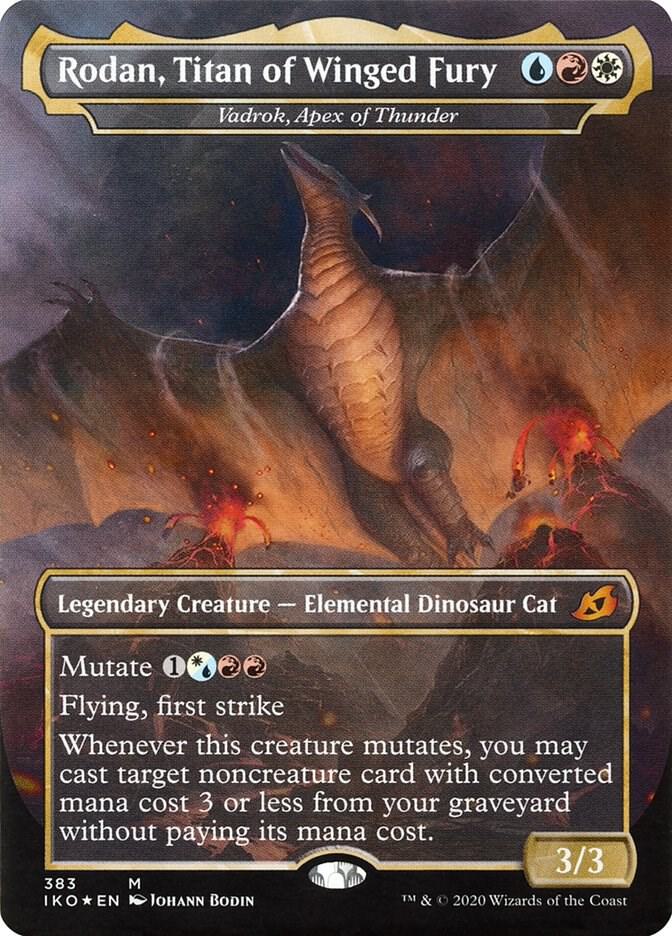 Rodan, Titan of Winged Fury - Vadrok, Apex of Thunder (383) [Ikoria: Lair of Behemoths] [Borderless]