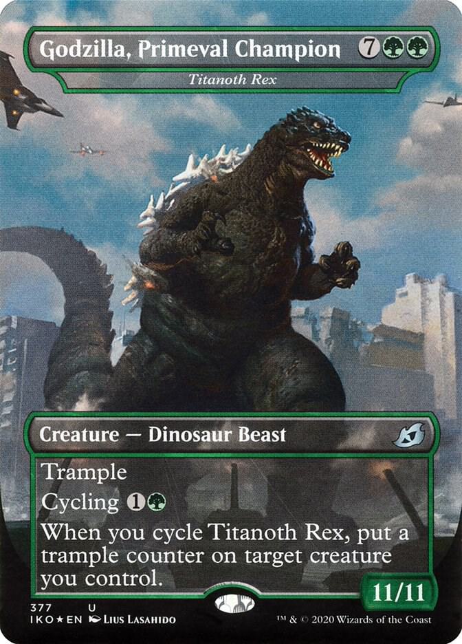 Godzilla, Primeval Champion - Titanoth Rex (377) [Ikoria: Lair of Behemoths] [Borderless]