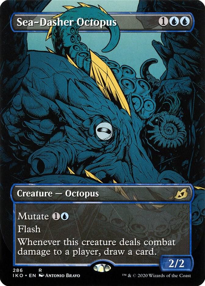 Sea-Dasher Octopus (Showcase) (286) [Ikoria: Lair of Behemoths] [Showcase, Borderless]