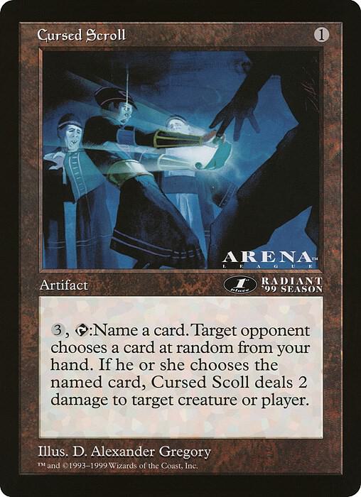 Cursed Scroll (1st Place) (Arena League) [Oversize Cards]