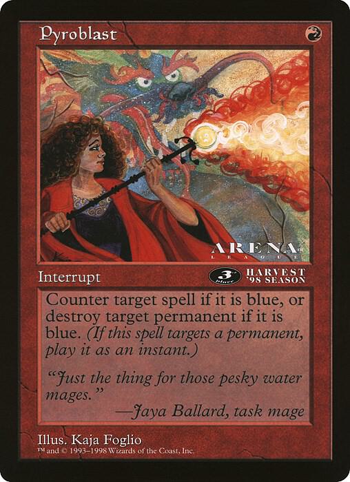 Pyroblast (3rd Place) (Arena League) [Oversize Cards]