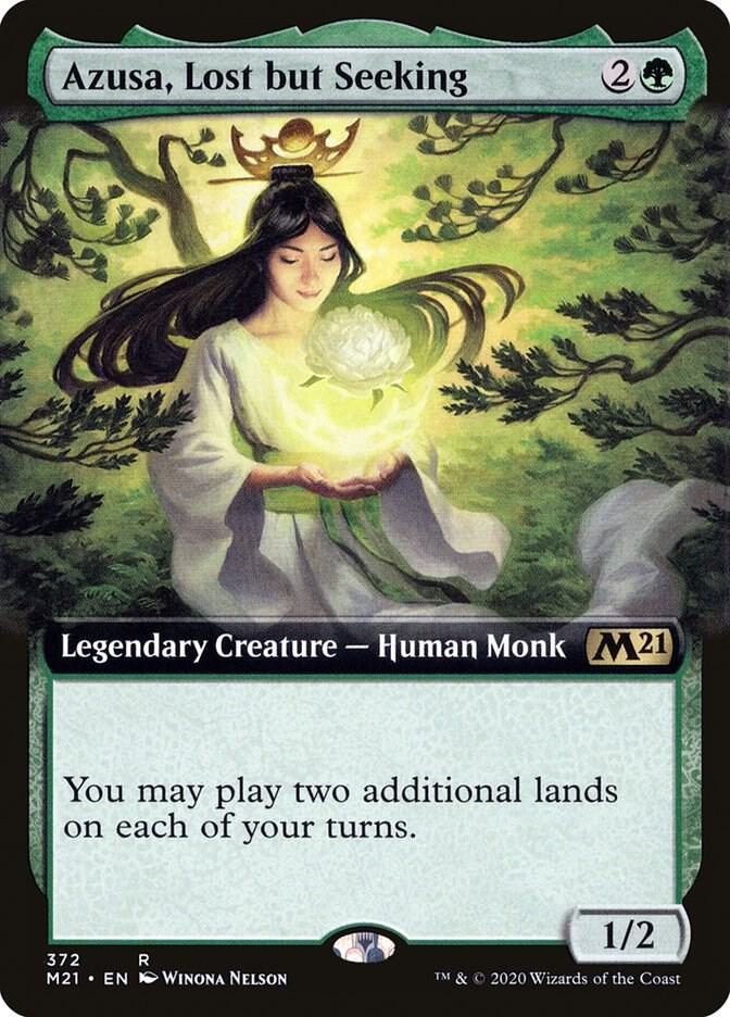 Azusa, Lost but Seeking (Extended Art) (372) [Core Set 2021] [Extended Art]