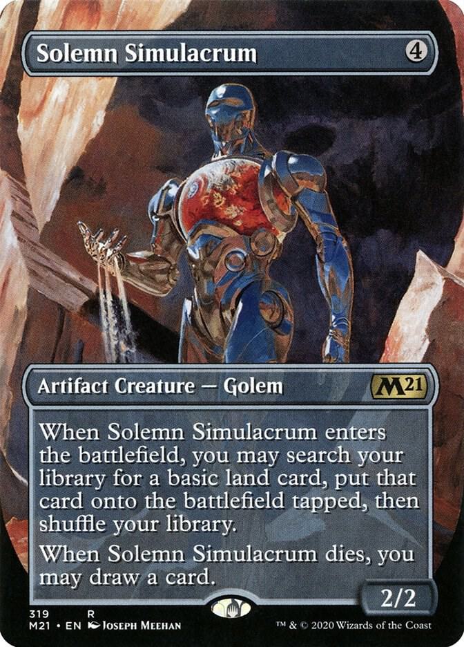 Solemn Simulacrum (Alternate Art) (319) [Core Set 2021] [Borderless]