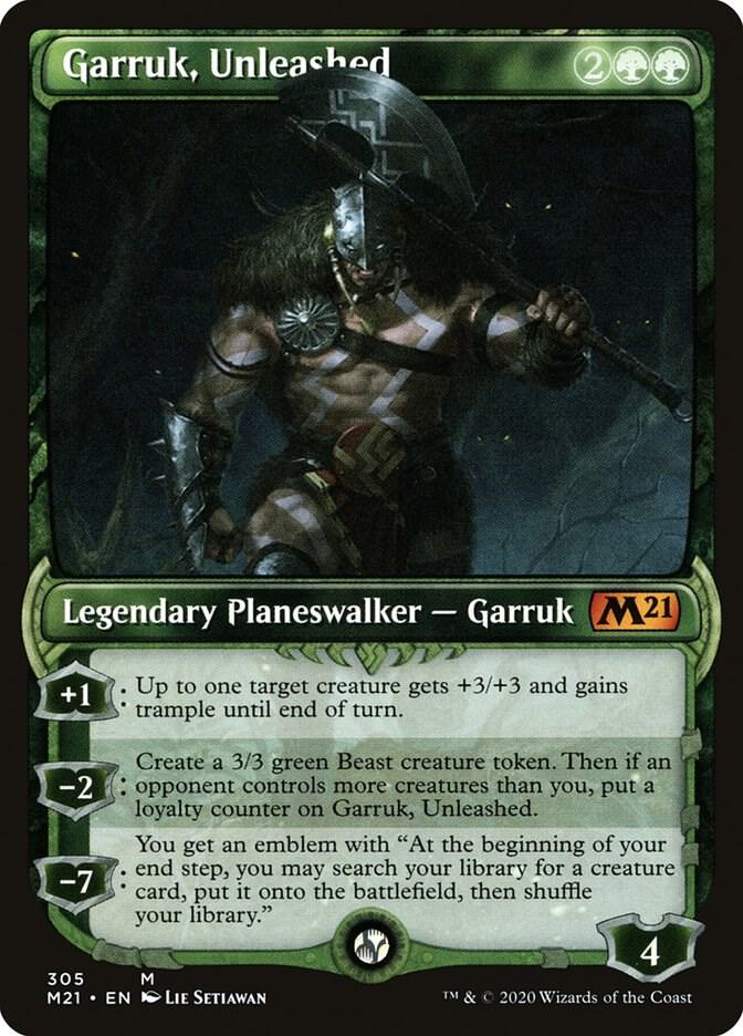 Garruk, Unleashed (Showcase) (305) [Core Set 2021] [Showcase]