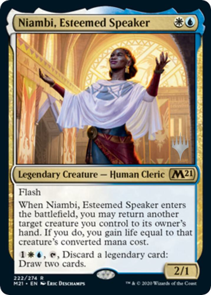 Niambi, Esteemed Speaker (222) [Core Set 2021 Promos]