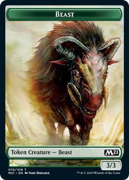Beast // Griffin Double-Sided Token (10 // 3) [Core Set 2021]