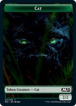 Cat (011) // Zombie Double-Sided Token (11 // 7) [Core Set 2021]