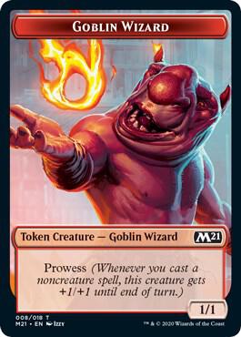 Goblin Wizard // Knight Double-Sided Token (8 // 4) [Core Set 2021]