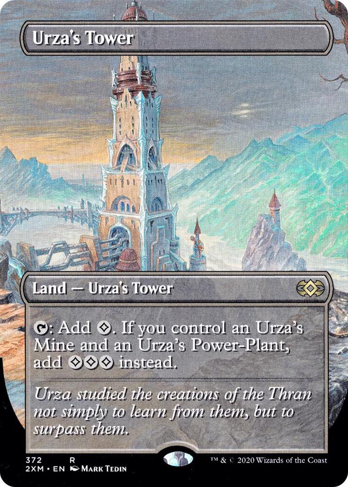 Urza's Tower (Borderless) (372) [Double Masters] [Borderless]