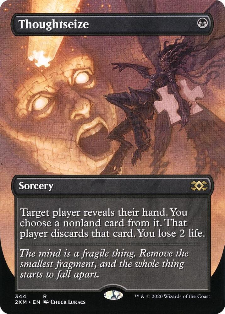 Thoughtseize (Borderless) (344) [Double Masters] [Borderless]