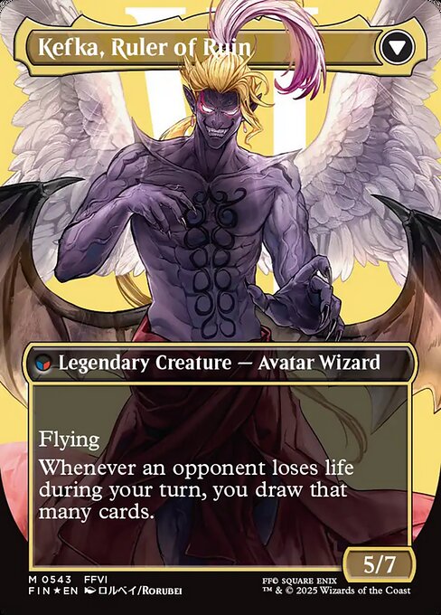 Kefka, Court Mage (0543) (Borderless) (Surge Foil) [Final Fantasy] Reverse