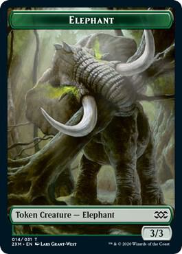 Elephant // Marit Lage Double-Sided Token (14 // 11) [Double Masters]