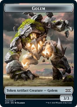 Golem // Thopter (008) Double-Sided Token (23 // 8) [Double Masters]