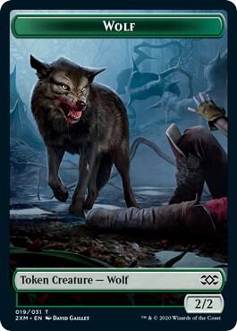 Wolf // Wurm (030) Double-Sided Token (19 // 30) [Double Masters]