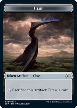 Clue // Wurm (030) Double-Sided Token (22 // 30) [Double Masters]