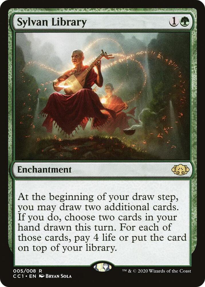 Sylvan Library (5) [Commander Collection: Green]