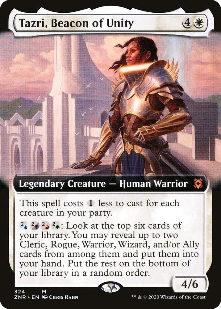 Tazri, Beacon of Unity (Extended Art) (324) [Zendikar Rising] [Extended Art]