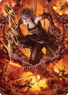Nahiri, Heir of the Ancients Art Card (4/81) (Gold-Stamped Signature) [Zendikar Rising Art Series]