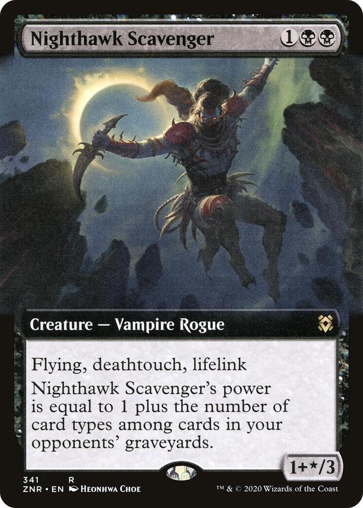 Nighthawk Scavenger (Extended Art) (341) [Zendikar Rising] [Extended Art]